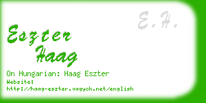 eszter haag business card